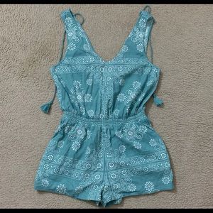 Madewell Sleeveless Green Romper